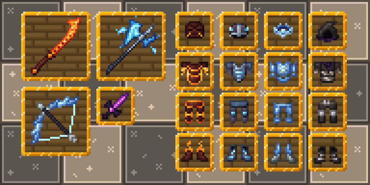 krisstrad's tweet photo. Minecraft Armor and Weapon Set
#Minecraft #PixelArt #comission #commissionopen  #armor #weapon #sprites https://t.co/U8UijTiXWL
