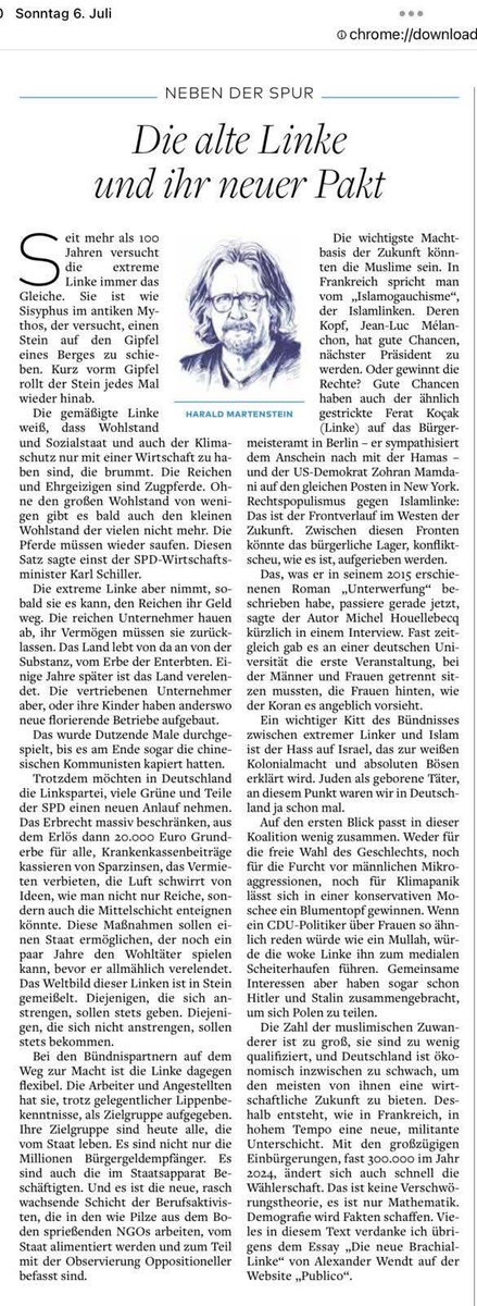 Unbedingte Leseempfehlung zur Linken, die einmal mehr den Wohlstand der anderen verfrühstücken möchte, bei Angestellten der öffentlichen Hand und Muslimen um Wählerstimmen buhlt und mit Ansage auch im nächsten Anlauf eine Wirtschaft gegen die Wand zu fahren.