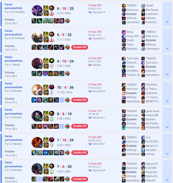 Premier day 3 après seulement 1 étape de NT dans ce SpiritBlossom challenge ! 7-0, gg à mes mates <a href="/Charm_eow/">Charm ♡</a> <a href="/namelesss_lol/">Nameless</a> <a href="/Timeshlol/">Timesh</a> &amp; @.fyloes les goats qui ont carry !

J'ai pu sortir des pocket picks de mon champ pool, &amp; j'ai bien réussi à éviter les ganks ! La suite tmrw ^^