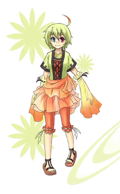 ※擬人化、ポケ擬(ワードミュート自衛用) 2007年に描いた太古の絵 オッドアイ双子でデザイン合わせしてたような気がしている 今の感性でリデザインしたい