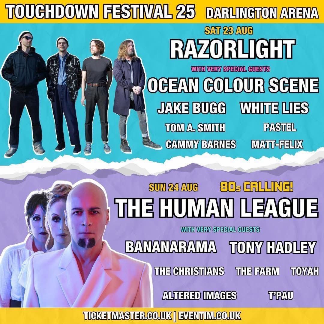 Touchdown Festival 2025 - Tickets still on sale 🎶 

🔸 Saturday 23rd August - Razorlight 🔸
Tickets 👉 tinyurl.com/2ufhjdm8

🔸 Sunday 24th August - 80s Calling! 
Tickets 👉 tinyurl.com/5ce62w8z

For hospitality packages contact: Danny Brown: danny.brown@mowdenpark.com