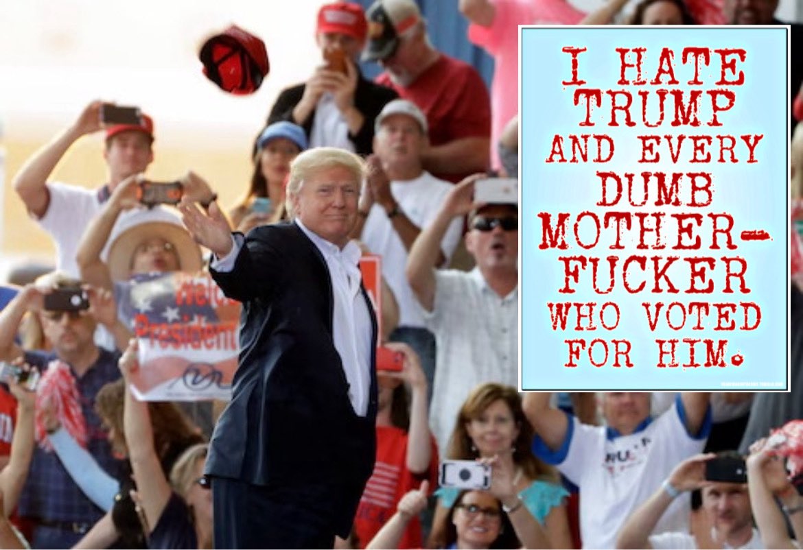 RONewCouncilEnt's tweet image. My feelings about #TrumpFelon & #MAGACult
@DEMOCRACYDENNIS @beachlifelinda1 @BornTrueBlu @Bupattaya171832 @CoOfStrangers @denidiana7 @Book_Lady_127 @BlueStormComin1 @CWittrodt @DeniseBossert3 @CanMoveNow @ResisterChic @iknarfink1 @FORMERMERREPUB @AngryInVirginia @grizzlyylzzirg