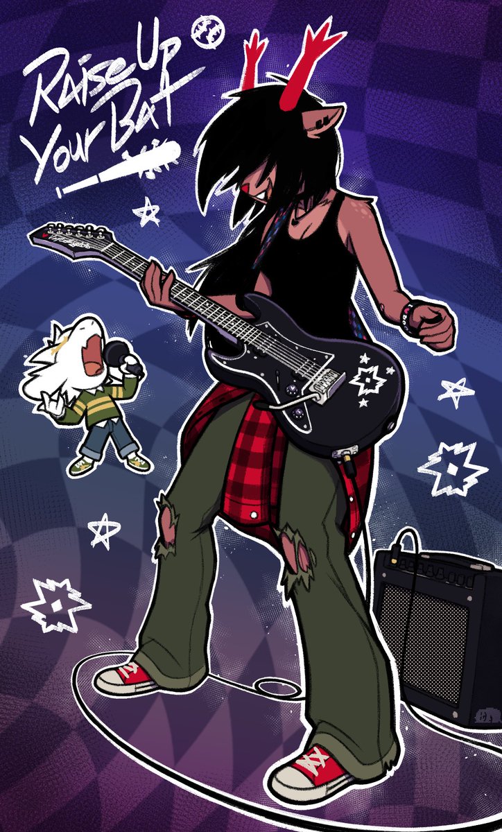 vapor_eight's tweet photo. COME FOLLOW ME INTO THE DARK 🎸⚾🌠
#deltarune #dessriel https://t.co/WgDFjML1iG