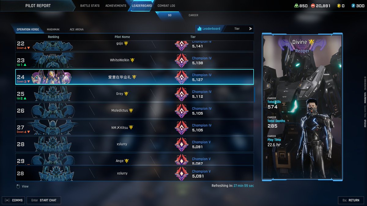 Solo Q leaderboard grind has been annoying but we made it 🕺 <a href="/MechaBREAK/">Mecha BREAK</a>