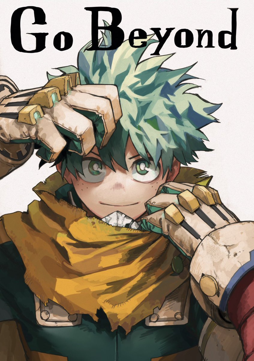 Horikoshi drew new art of Deku specifically for Anime Expo 2025 and writing in English “GO BEYOND” (更に向こうへ) 🥹