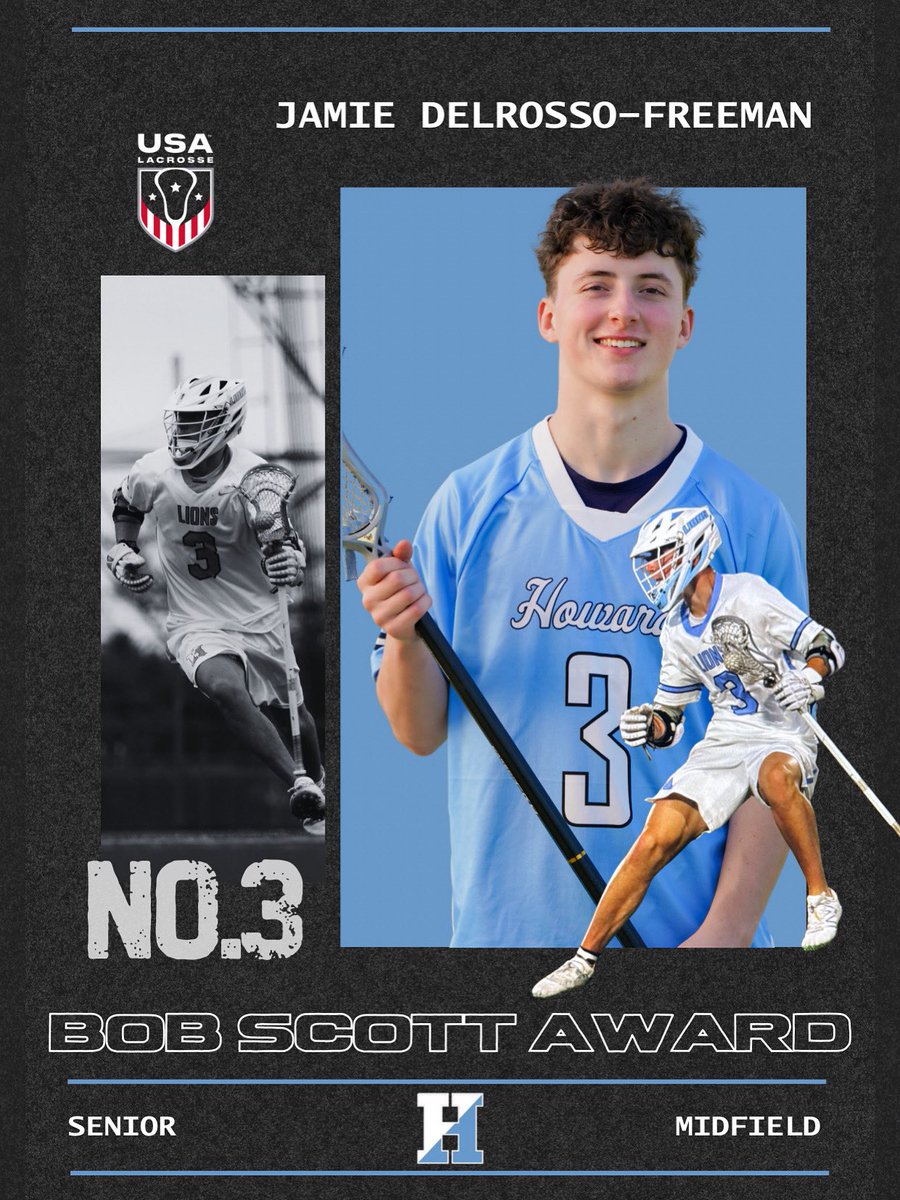 Congrats to Jamie Delrosso-Freeman on being selected as the Bob Scott Award Recipient!  Named in honor of the legendary coach and member of the National Lacrosse Hall of Fame, this award recognizes one male senior player from each area who goes ‘above and beyond’ in service

#PTR
