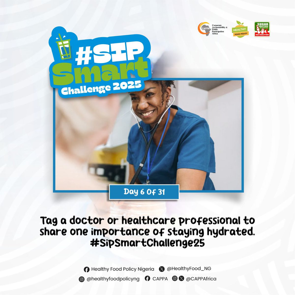 J A OSARO (@osaro001) on Twitter photo <a href="/bukolasaraki/">Dr. Abubakar Bukola Saraki</a> Sir, could you please share one key benefit of staying fully hydrated throughout the day as part of the #SipSmartChallenge25?
#SSBTaxSaves
<a href="/CAPPAfrica/">C A P P A</a>
<a href="/HealthyFood_NG/">Healthy Food Policy</a> <a href="/bukolasaraki/">Dr. Abubakar Bukola Saraki</a> Sir, could you please share one key benefit of staying fully hydrated throughout the day as part of the #SipSmartChallenge25?
#SSBTaxSaves
<a href="/CAPPAfrica/">C A P P A</a>
<a href="/HealthyFood_NG/">Healthy Food Policy</a>