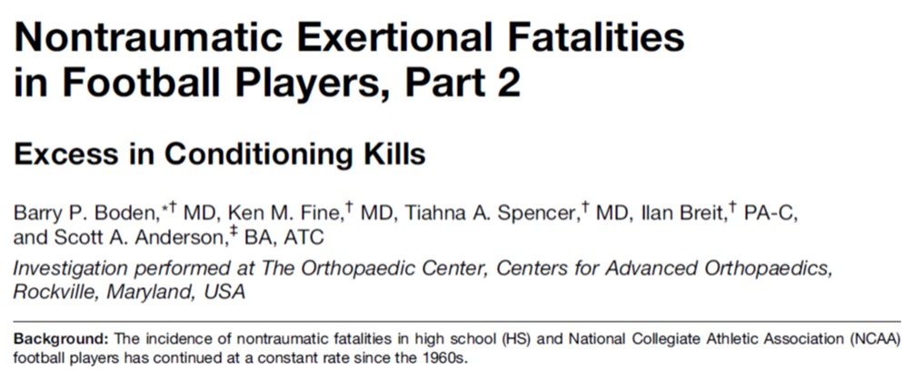 okatc_scott's tweet image. Collin Kelly, a lineman, struggled as he completed runs totaling 3,837 yds, or >2 ¼ miles. Instead of immediate withdrawal, the distressed are often ignored, exhorted to continue despite signs & symptoms, and complete the drill. He collapsed 7/6 and died of football EHS 7/7/15.