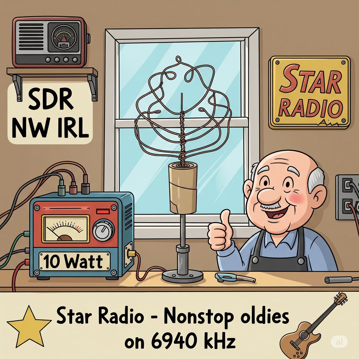 UPDATE.....  Star Radio hopefully will be on the air this evening, on 6940 khz from 19.00 hours to 22.00 hours BST British summer time ( 18.00 to 21.00 hours GMT/UTC )