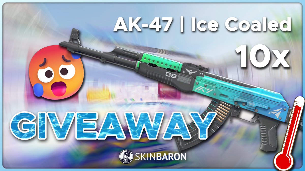 SkinBaron.com (@skinbaronen) on Twitter photo To help you cool down in this intense heat, we're giving away 10 AK-47 | Ice Coaled!
1⃣ Follow <a href="/SkinBaronEN/">SkinBaron.com</a>
2⃣ Retweet
3⃣ Tag a friend
Good luck! 🍀
📆 10 Winners will be drawn on 20.07 To help you cool down in this intense heat, we're giving away 10 AK-47 | Ice Coaled!
1⃣ Follow <a href="/SkinBaronEN/">SkinBaron.com</a>
2⃣ Retweet
3⃣ Tag a friend
Good luck! 🍀
📆 10 Winners will be drawn on 20.07