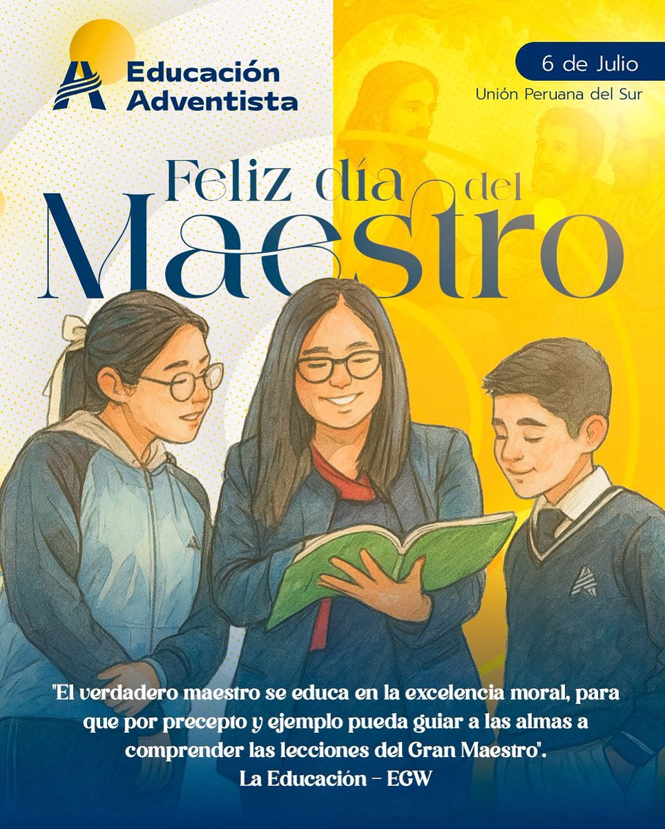 ✅ 06 de julio ¡𝐅𝐄𝐋𝐈𝐙 𝐃𝐈́𝐀 𝐃𝐄𝐋 𝐌𝐀𝐄𝐒𝐓𝐑𝐎! 🇵🇪

Gracias apreciado Maestro(a) por aceptar la gran responsabilidad de educar para esta vida y la eternidad. 🙏👩‍🏫 

…que por precepto y ejemplo puedas guiar a las almas a comprender las lecciones del Gran Maestro 👍