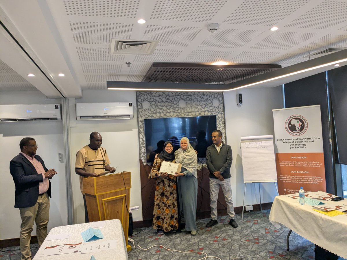 ecsacog's tweet image. Strengthening OB/GYN Training in Tanzania 🇹🇿

ECSACOG held a successful #ToT course in Dar es Salaam. 14 specialists from Zanzibar and Tanzania Mainland are now certified ECSACOG trainers — boosting teaching quality across accredited hospitals. 💪🏽👩🏽‍⚕️

#ECSACOG 
#OBGYNTwitter