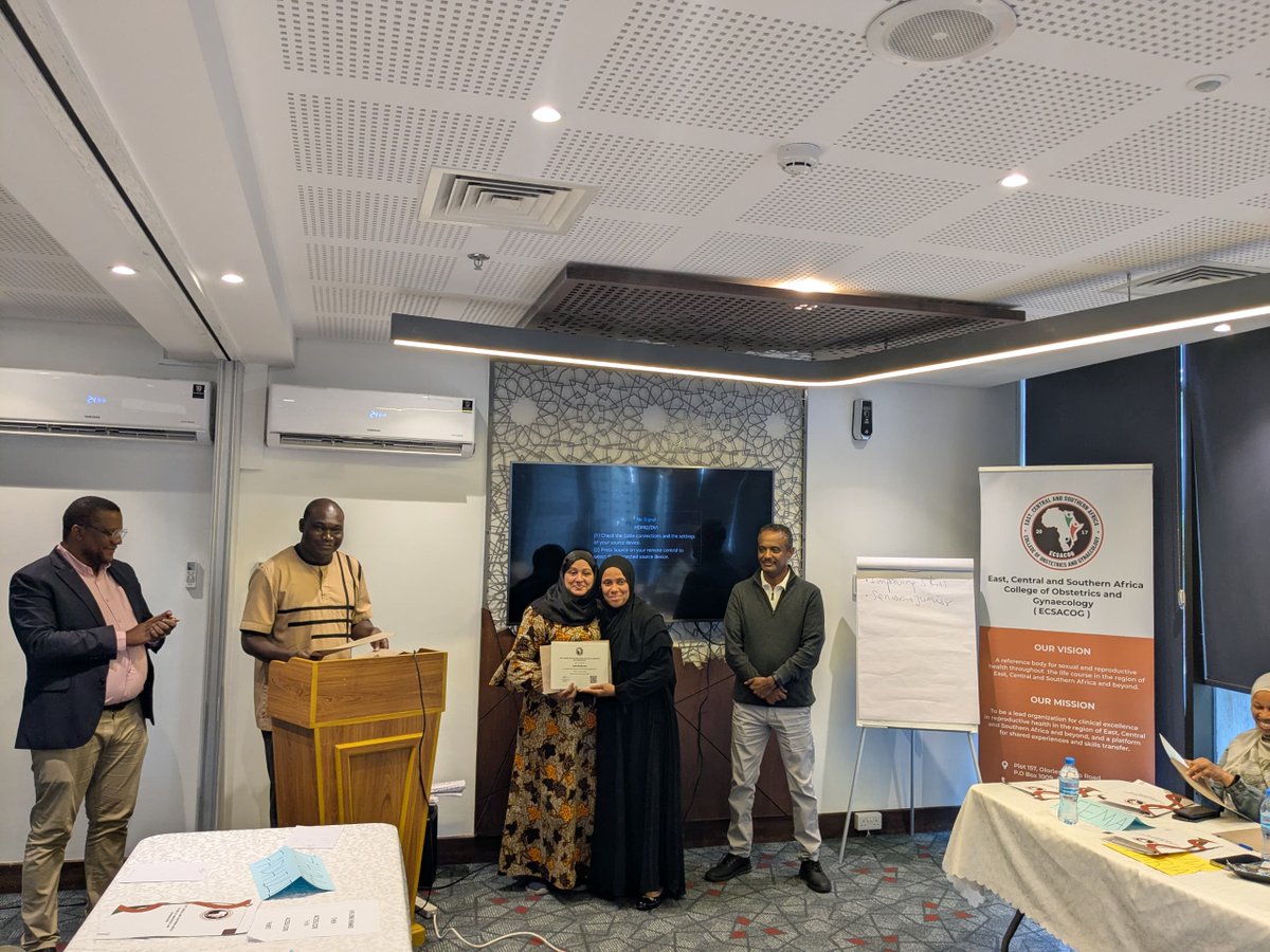 ecsacog's tweet image. Strengthening OB/GYN Training in Tanzania 🇹🇿

ECSACOG held a successful #ToT course in Dar es Salaam. 14 specialists from Zanzibar and Tanzania Mainland are now certified ECSACOG trainers — boosting teaching quality across accredited hospitals. 💪🏽👩🏽‍⚕️

#ECSACOG 
#OBGYNTwitter