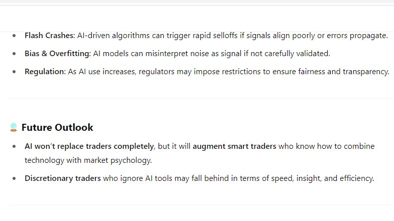 RutenMoradiya's tweet image. Will AI replace traders? I tried to ask ChatGPT itself and it gave an expected answer.
#ChatGPTPlus #SwingTrading #stockmarketcrash #StockMarket