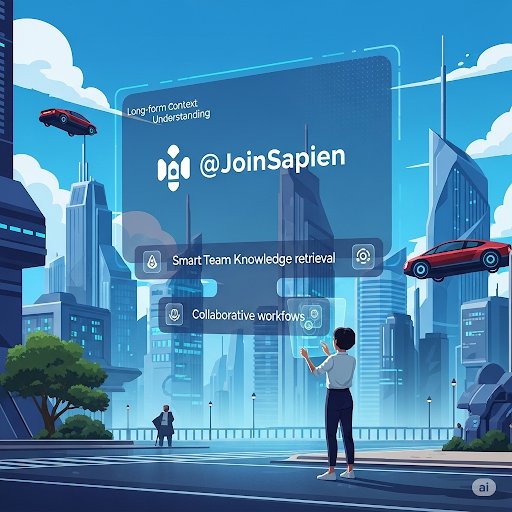 mag3to's tweet photo. Tired of AI copilots that forget what you said 2 prompts ago?
@JoinSapien brings *true memory and context* to enterprise AI:
✔️ Long-form content
✔️ Smart team knowledge retrieval
✔️ Collaborative workflows
It doesn’t just assist. It *thinks with you*.
\#ContextIsKing #AI #NFTs https://t.co/cLt2rwIy3Z