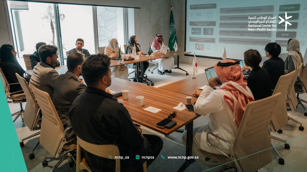 ncnp_sa's tweet image. شارك وفد المركز في معرض #إكسبو_2025 في أوساكا، حيث تم تسليط الضوء على الدور الحيوي الذي تحرص عليه المملكة العربية السعودية في دعم #القطاع_غير_الربحي. واستعرض الوفد طموحات المركز وإنجازاته ضمن مسيرة التنمية الوطنية، حيث التقى الوفد بـ @Japanfoundation لمناقشة فرص التعاون المستقبلي…