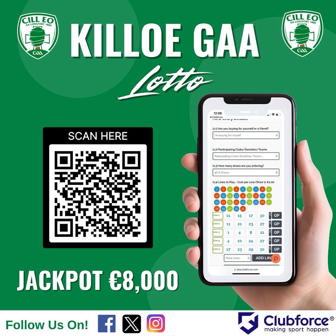 We are at the Longford Agricultural Show in Gerry Hagan Farm today. Make sure to stop buy and purchase a lotto ticket. You could be lucky 🍀