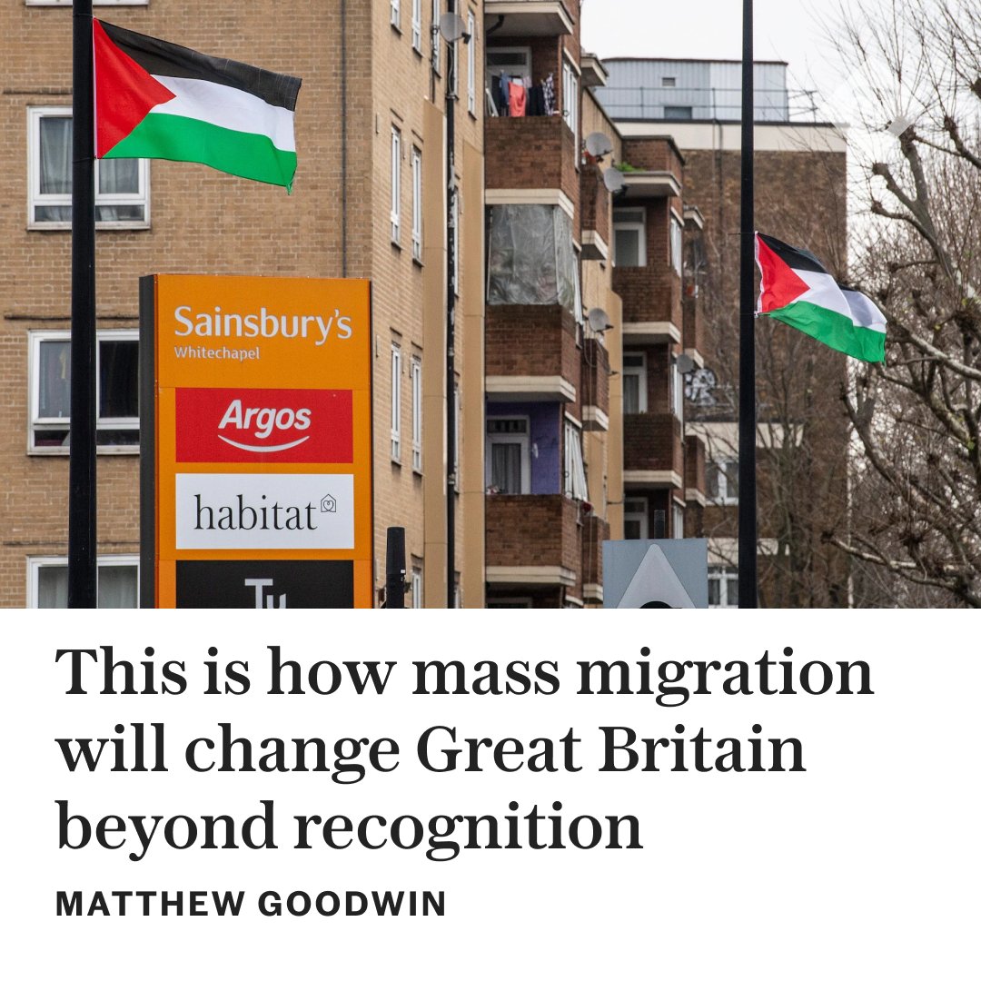 The Telegraph (@telegraph) on Twitter photo ✍️ 'Our political elites have utterly failed to address the cultural changes that are undermining our nation' | Writes <a href="/GoodwinMJ/">Matt Goodwin</a>
Read the column ⬇️
telegraph.co.uk/news/2025/07/0… ✍️ 'Our political elites have utterly failed to address the cultural changes that are undermining our nation' | Writes <a href="/GoodwinMJ/">Matt Goodwin</a>
Read the column ⬇️
telegraph.co.uk/news/2025/07/0…