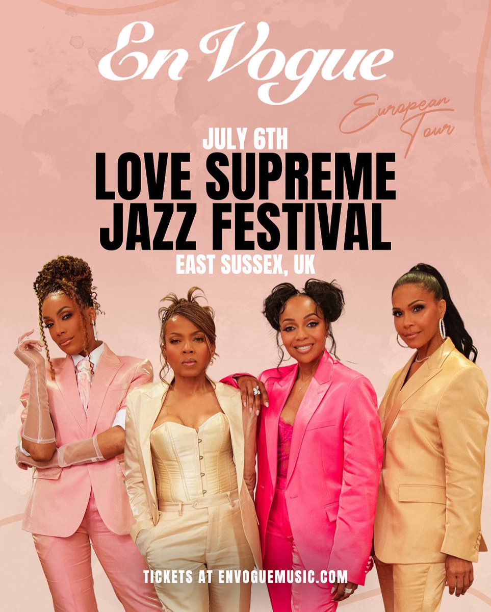 En Vogue (@envoguemusic) on Twitter photo Our final show across the pond is going down TODAY! See y'all later <a href="/lovesupremefest/">Love Supreme</a>! #EVEuroTour Our final show across the pond is going down TODAY! See y'all later <a href="/lovesupremefest/">Love Supreme</a>! #EVEuroTour