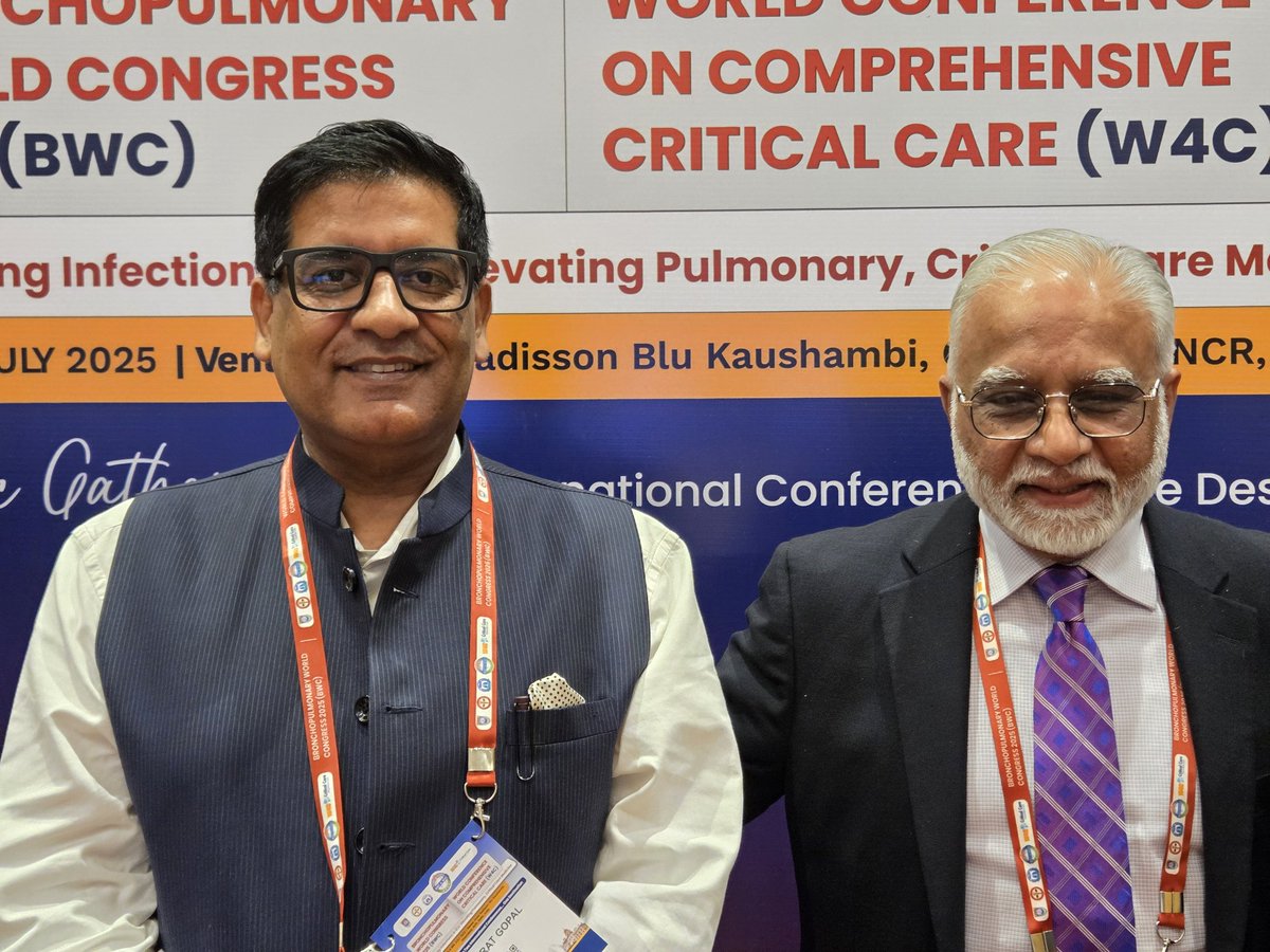 Honoured to share stage with the legend in the field of #InterventionalPulmonology @ACM_LTx_Bronch Dr Atul Mehta at the Bronchopulmonary World Conference 2025 

<a href="/drbgee/">Dr. Bharat Gopal 🫁 🇮🇳</a> 
<a href="/medanta/">Medanta</a>