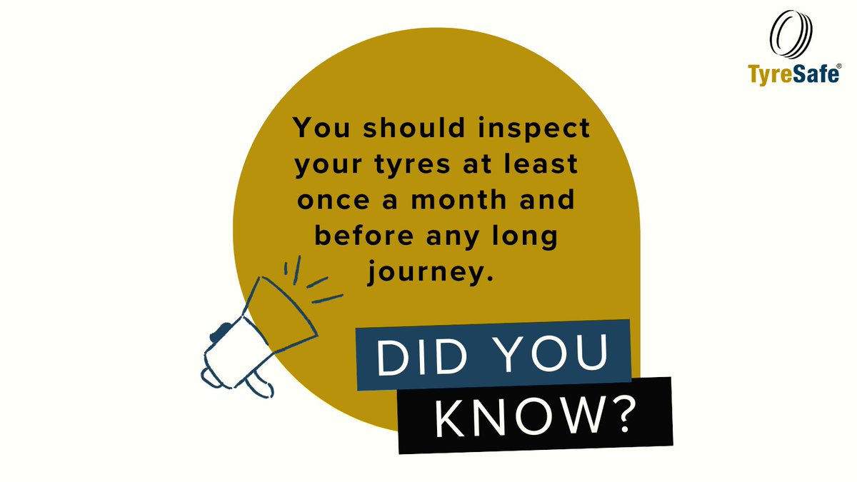 DID YOU KNOW? You should inspect your tyres at least once a month and before any long journey. Checking the air pressure, overall condition, and tread depth could be the difference between a safe trip and a roadside breakdown. #CheckTyres