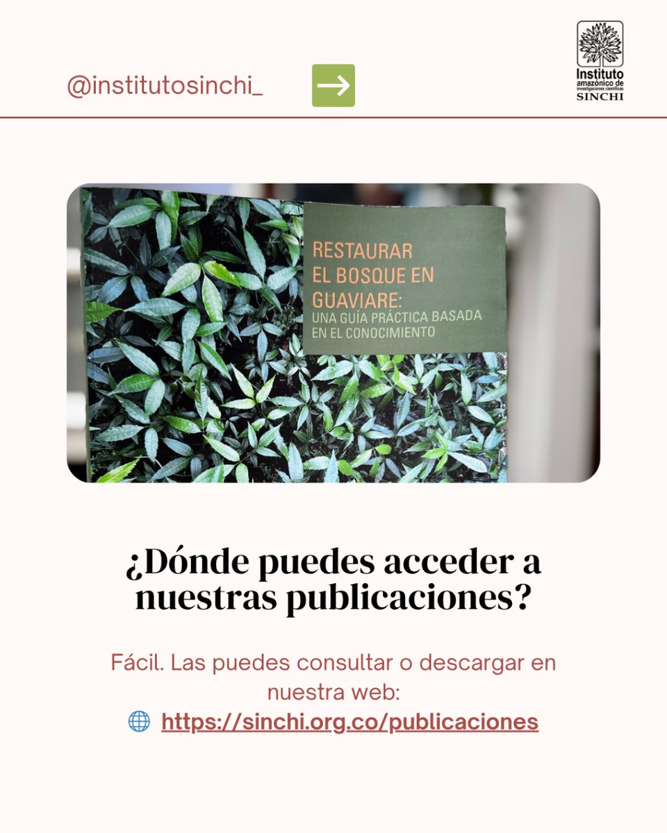 InstitutoSINCHI's tweet photo. 📚✨ #informaciónDeInterés #ElConocimientoSeComparte
¿Sabías que todos los libros, cartillas y publicaciones del Instituto SINCHI son totalmente gratuitos?
🚫 Hemos detectado casos de personas que los están vendiendo de forma indebida. Queremos recordarte que nuestras publicaciones no tienen costo, se entregan en donación como parte de nuestro compromiso con la democratización del conocimiento y la educación ambiental.
🔍 Si alguien intenta venderte un libro del Instituto, no lo compres.
📲 Encuentra todo nuestro material aquí:
👉 https://t.co/RBRuHxzegw
#InstitutoSINCHI #EducaciónAmbiental #PublicacionesGratuitas #NoALaVentaIlegal #RutasParaLaDemocratizaciónDeLaInformación