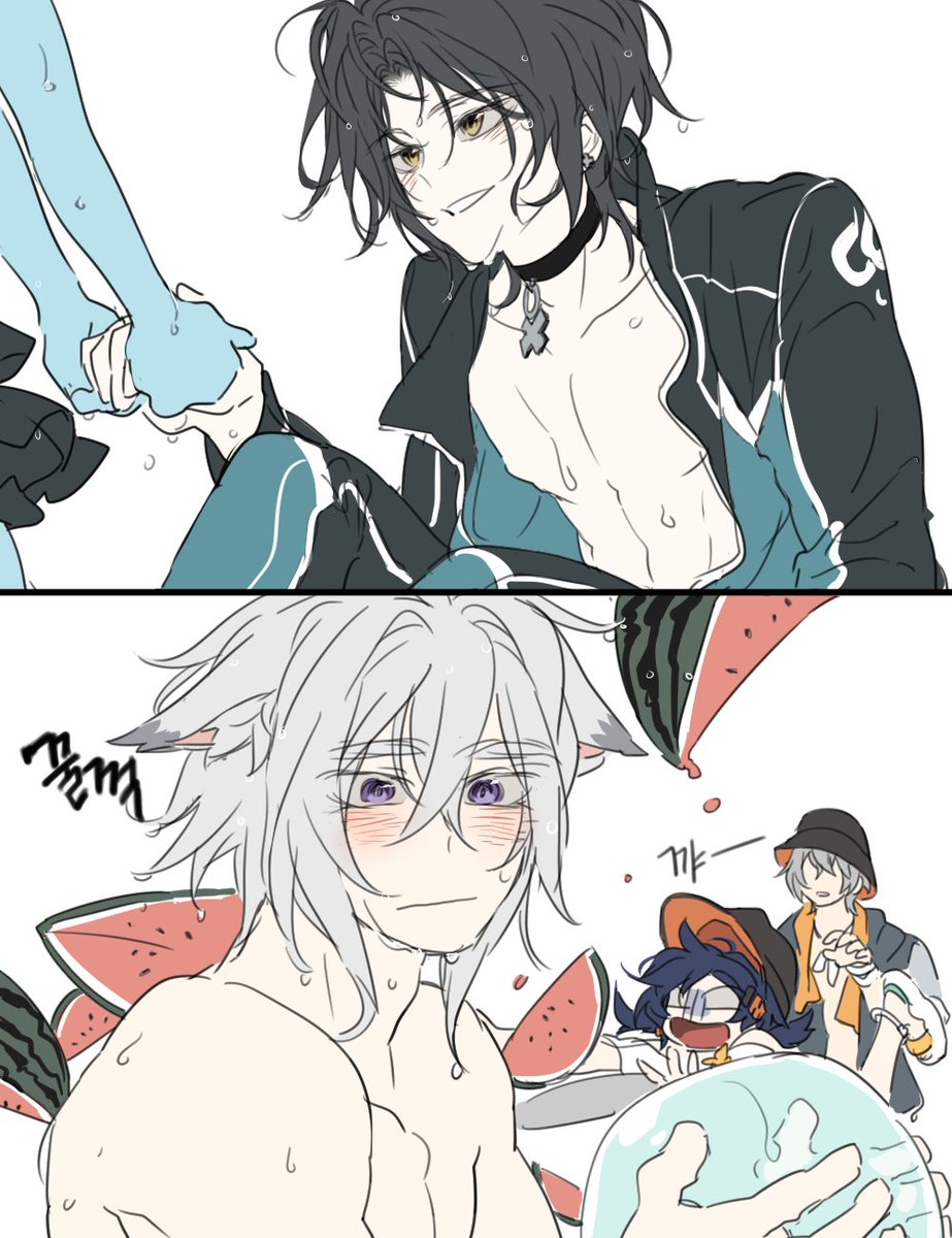 🐱🏹 해변에 다같이 놀러가줘..