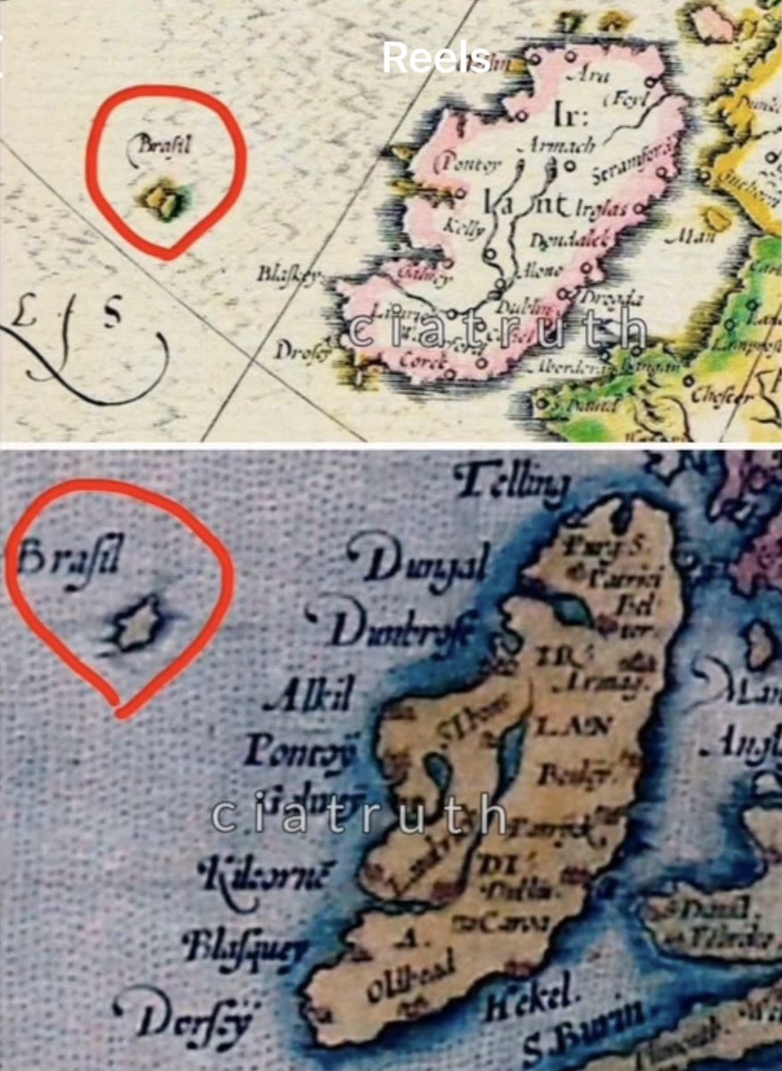 For centuries, maps showed a island 200 miles off Ireland’s coast called Brazil. Not just Irish myth, it appeared in records across Europe. Sailors swore it was real. Then it vanished. Why did they remove it from the maps? Was it actually Atlantis? 🤔