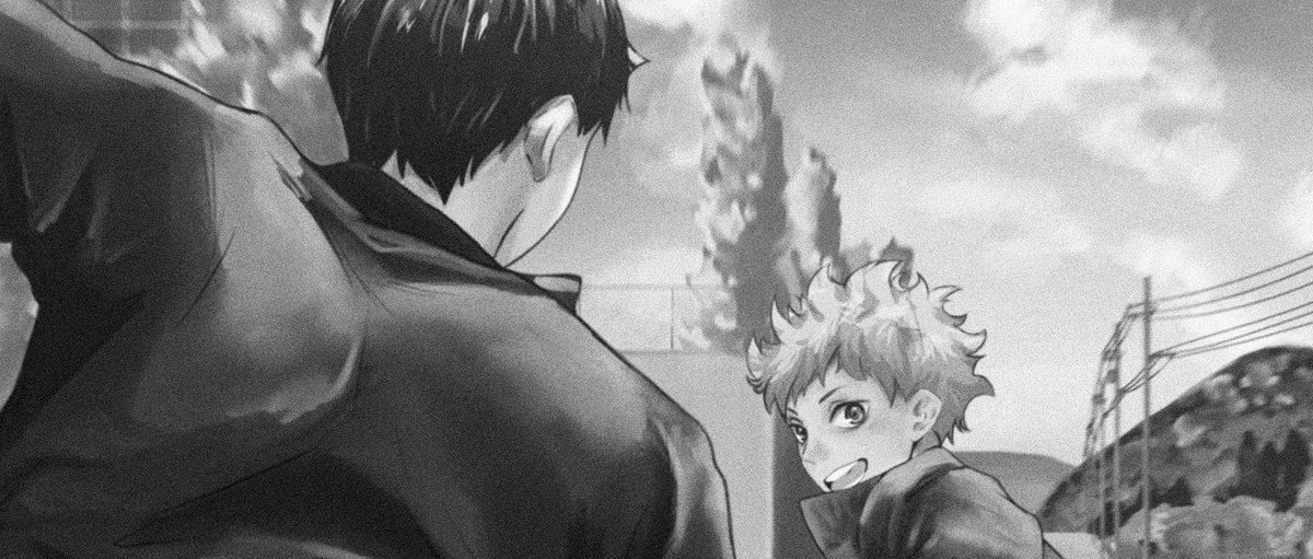 #sakurajoi_kghnzine #kagehina 
Art preview 🧡💙almost halfway thro