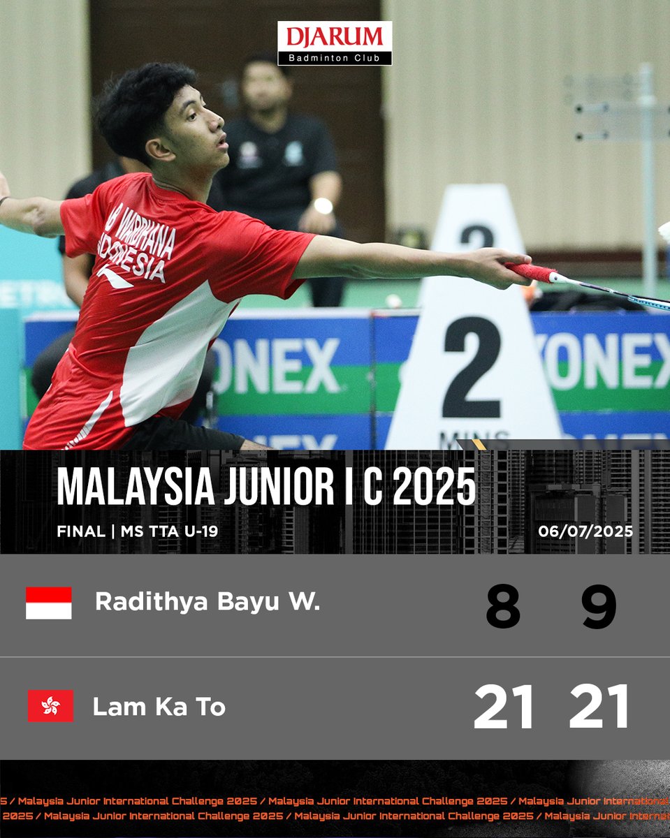 Atlet PB Djarum berhasil bawa pulang 1 gelar juara dari #MalaysiaJIC2025. berikut rekap hasil pertandingannya yah, Sobat!

Selamat buat semuanya! Jangan cepat puas dan terus evaluasi diri jadi lebih baik di turnamen berikutnya! 💪🤩

#tournament #TeruskanSemangatBersama