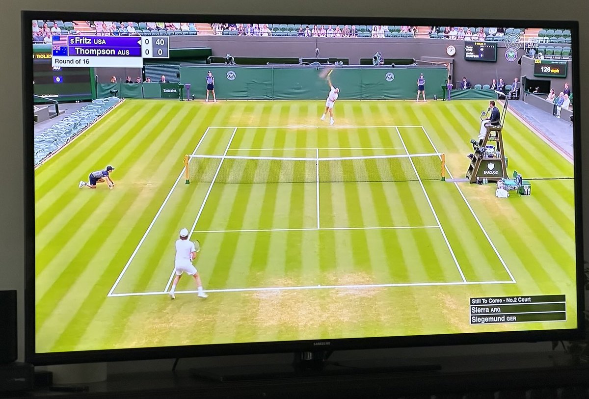 dkrucoff's tweet image. For years I would tweet on this day and scold the Championships for not playing on the middle Sunday. Now I am happy to be enjoying my breakfast @Wimbledon today.