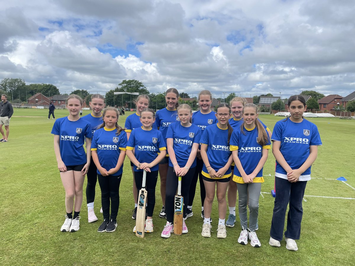 The first ever girls Egerton CC team playing today in a festival at Horwich.