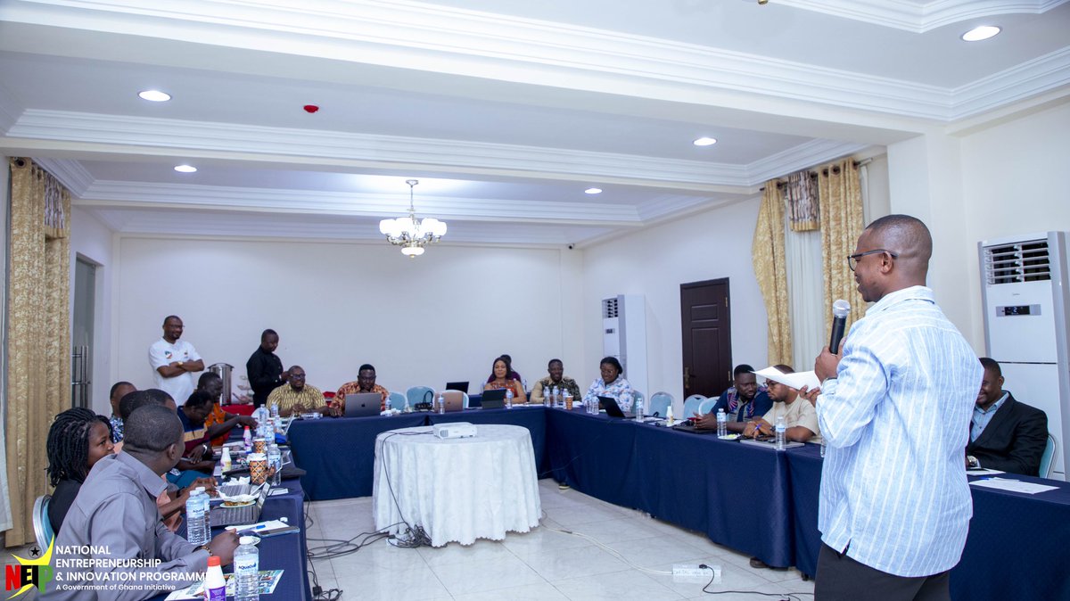 EricAdjei_'s tweet photo. On July 4th, 2025, we concluded our 3-day workshop on the Adwumawura Programme's training manual. I'd like to express my sincere appreciation to all participants for their invaluable contributions. NEIP is committed to empowering the youth through the Adwumawura Programme. https://t.co/1MQyYOs0dc