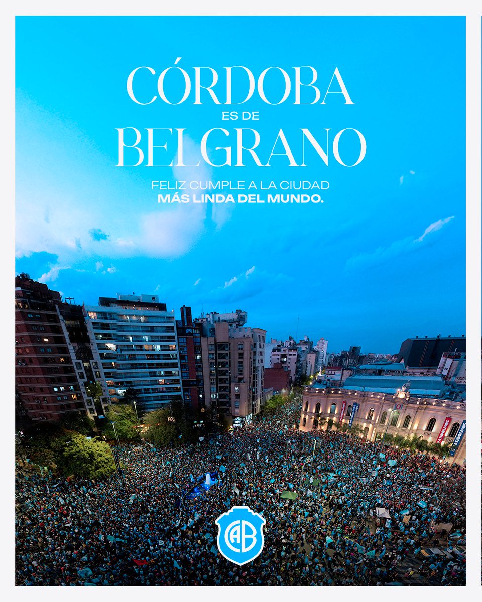 ¡Feliz cumple a la ciudad más linda del mundo! 😍

#CórdobaEsDeBelgrano 🏴‍☠️