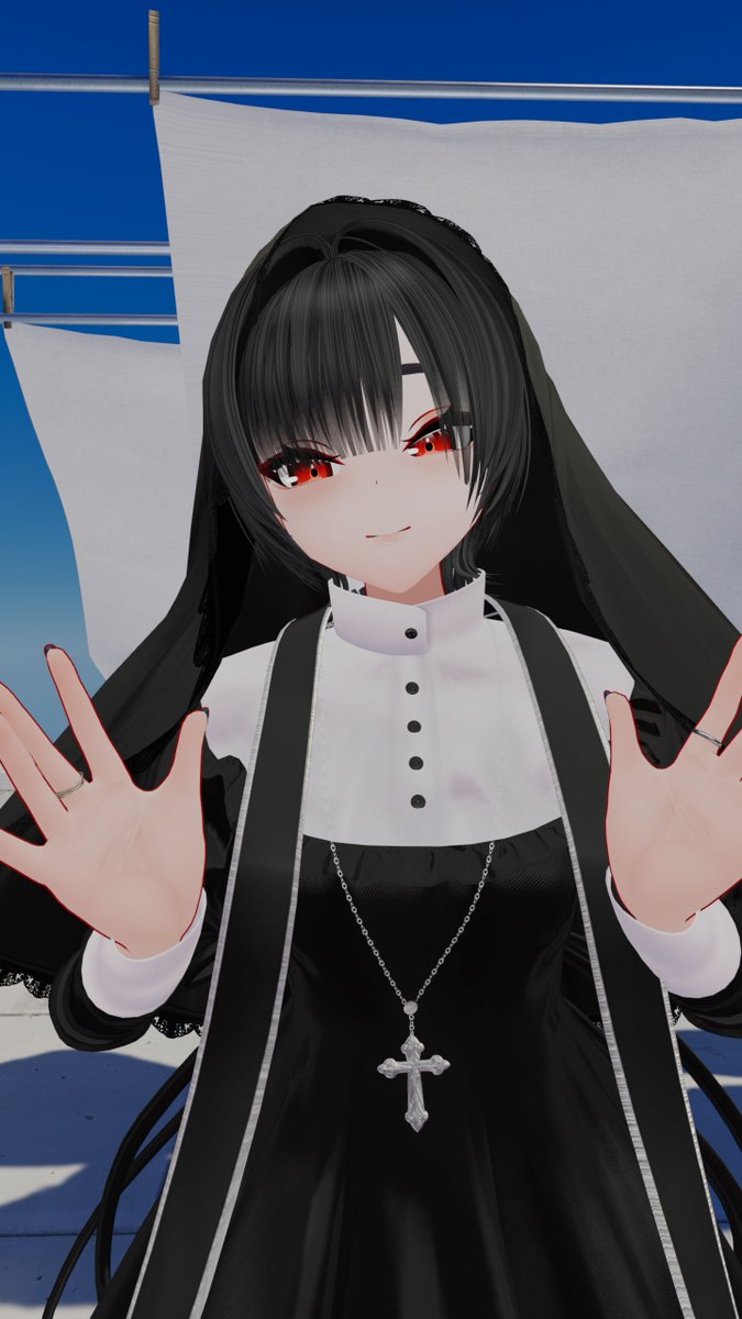 #ぞうさん屋 さんのお洋服と #iOhair さんのウルフヘアーで改変その①※リプ欄にBOOTHのURLも載せてます #AZAMISAN3D