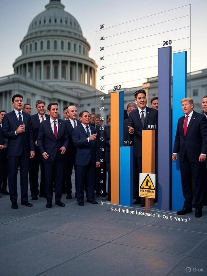 SatlokChannel's tweet photo. 7️⃣ Deficit to Rise by $3.4T
The CBO projects the bill will increase federal deficits by up to $3.4 trillion over 10 years. Moody’s has warned of a credit downgrade. Fiscal hawks are divided, with some alarmed by the long-term economic consequences.
#USDeficit #MoodyWarning #FederalBudget #DebtSurge