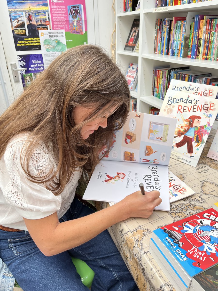 alligatorsmouth's tweet image. Thank you to @mrstwit who joined us yesterday for an afternoon full of cat-themed fun, revenge, and craft activities. The children had a wonderful time pouncing on mice and curling up for a feline nap. Signed copies of Brenda's Revenge now in stock!