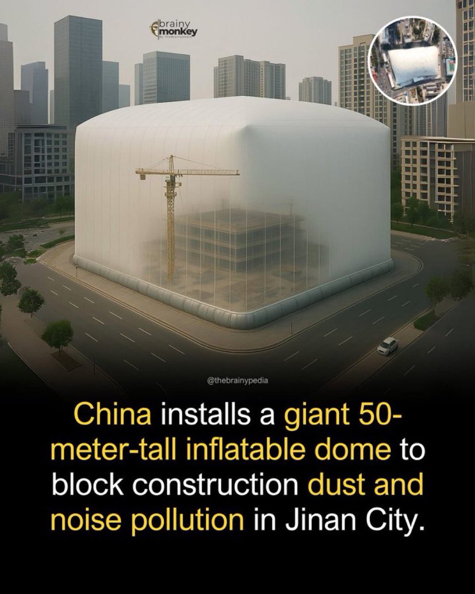 БНХАУ-н Жинин хотын нэгэн баригын компани 50м өндөр хийлдэг байшин босгожээ. Яагаад гэжүү, барилгын тоос шороо, чимээнээс хотын иргэдийг хамгаалах гэж.

Энэ чинь нөгөө бидний зориод байгаа эрүүл орчин, хүнлэг нийгэм гээч чинь биш юмуу