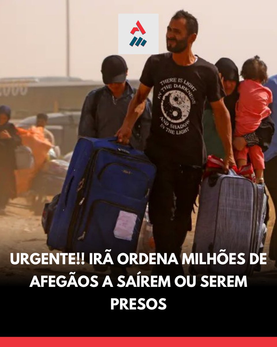 URGENTE!! IRÃ ORDENA MILHÕES DE AFEGÃOS A SAÍREM OU SEREM PRESOS

O Irã ordenou a milhões de afegãos que vivem dentro de suas fronteiras que façam as malas e voltem para casa ou corram o risco de serem presos, com o prazo de domingo se aproximando, devido a temores sobre a