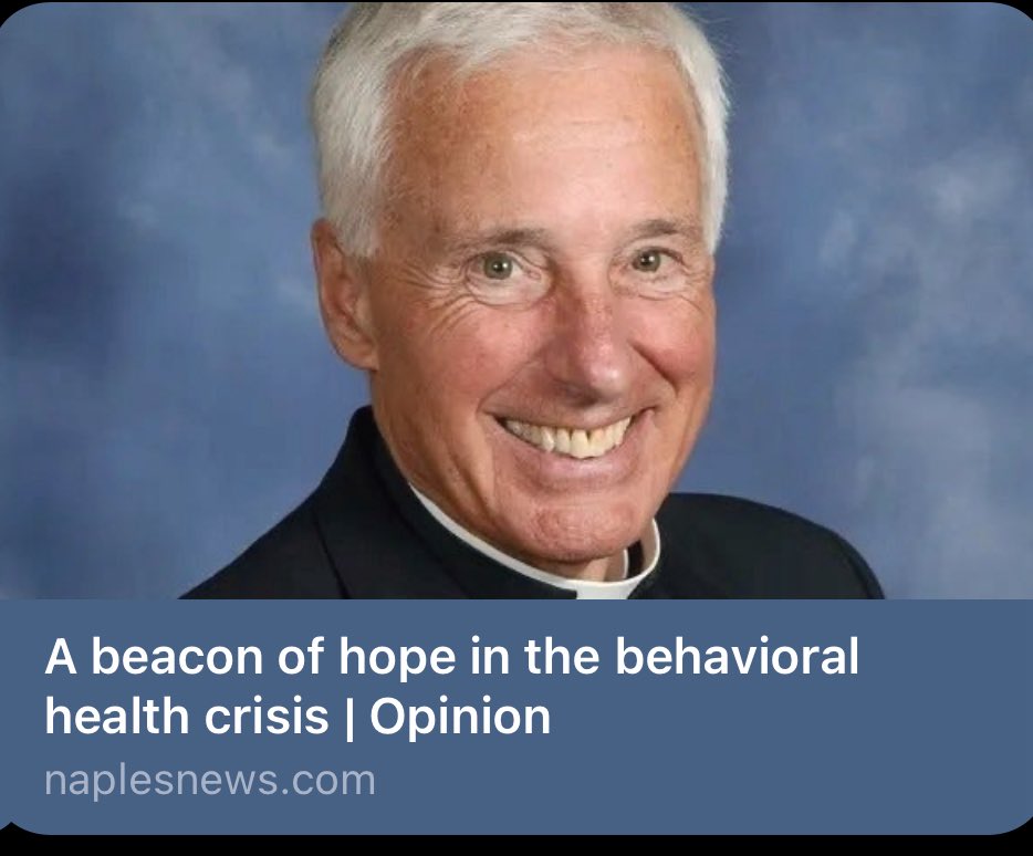 Father Orsi: Collier County Behavioral Health Center is a profound step forward in our community’s fight against the mental health and substance abuse. 

naplesnews.com/story/opinion/…