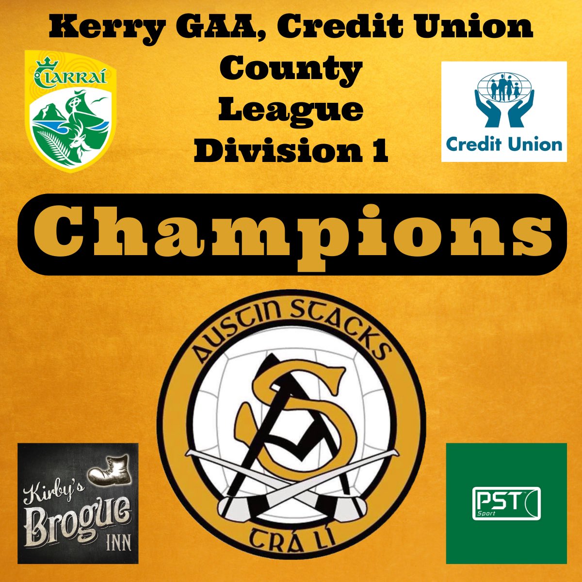 AustinStacksGAA's tweet photo. Austin Stacks 2025 Credit Union County Football League Division 1️⃣ Champions

@radiokerrysport @Kerry_Official https://t.co/hswfCDHYZB