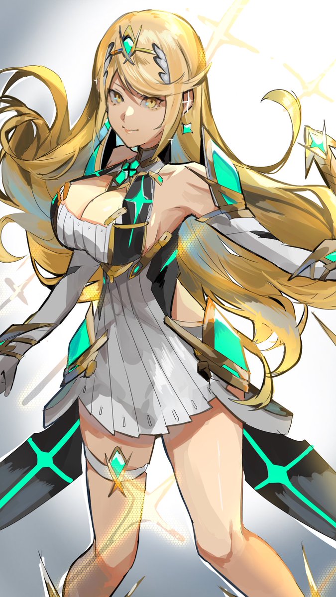 #ゼノブレイド2 #Xenoblade2 
ヒカリちゃん可愛すぎて衝動描き。(タップ推奨かも)