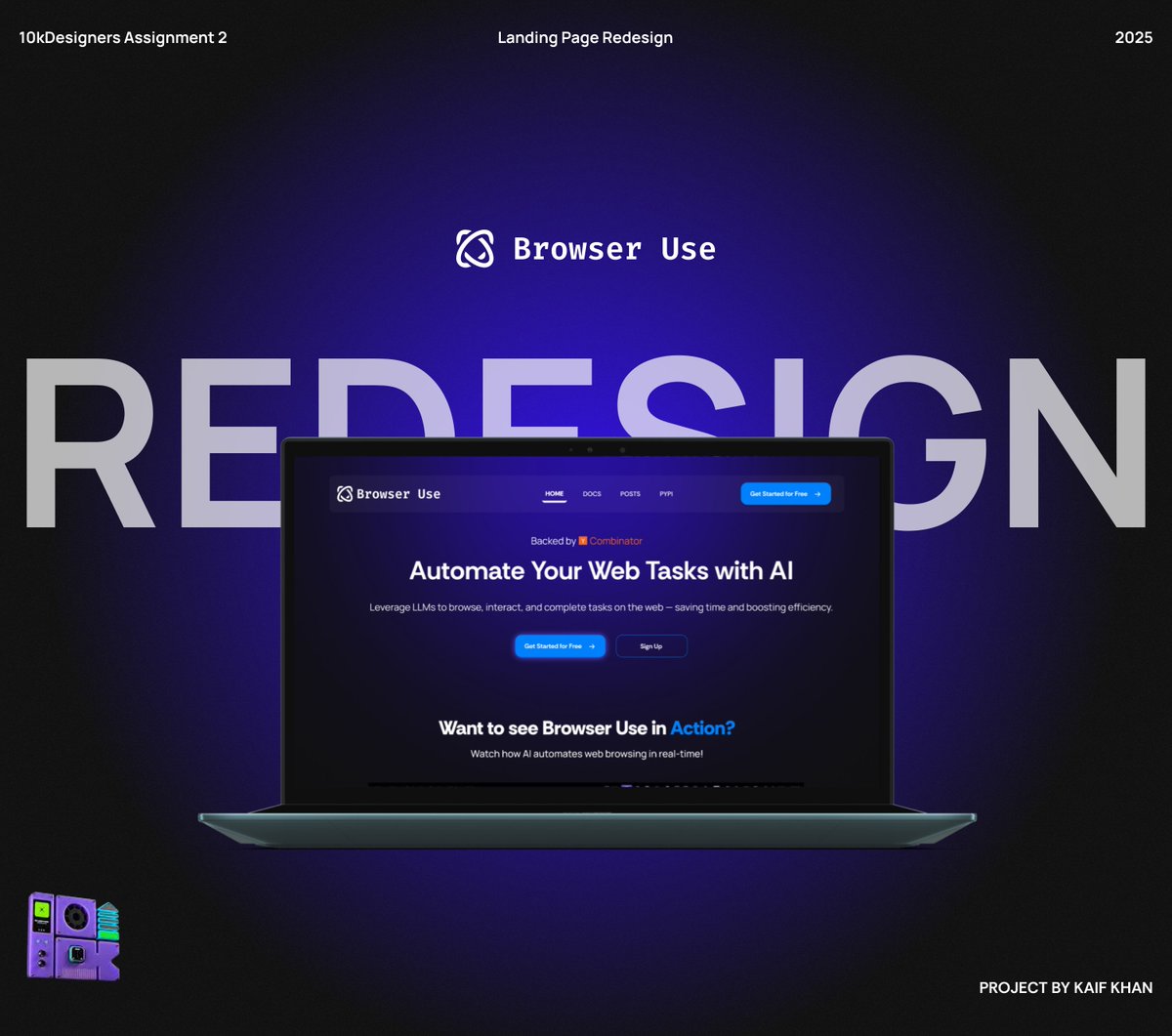kaifkh999's tweet photo. Just redesigned a landing page for @browser_use as part of the @10kdesigners assignment. Clean. Credible. Conversion-focused.

📎 Case study: https://t.co/Q2SncDnrbn
#10kdesigners #UXDesign #WebDesign #CaseStudy https://t.co/zGnl2PzEHr