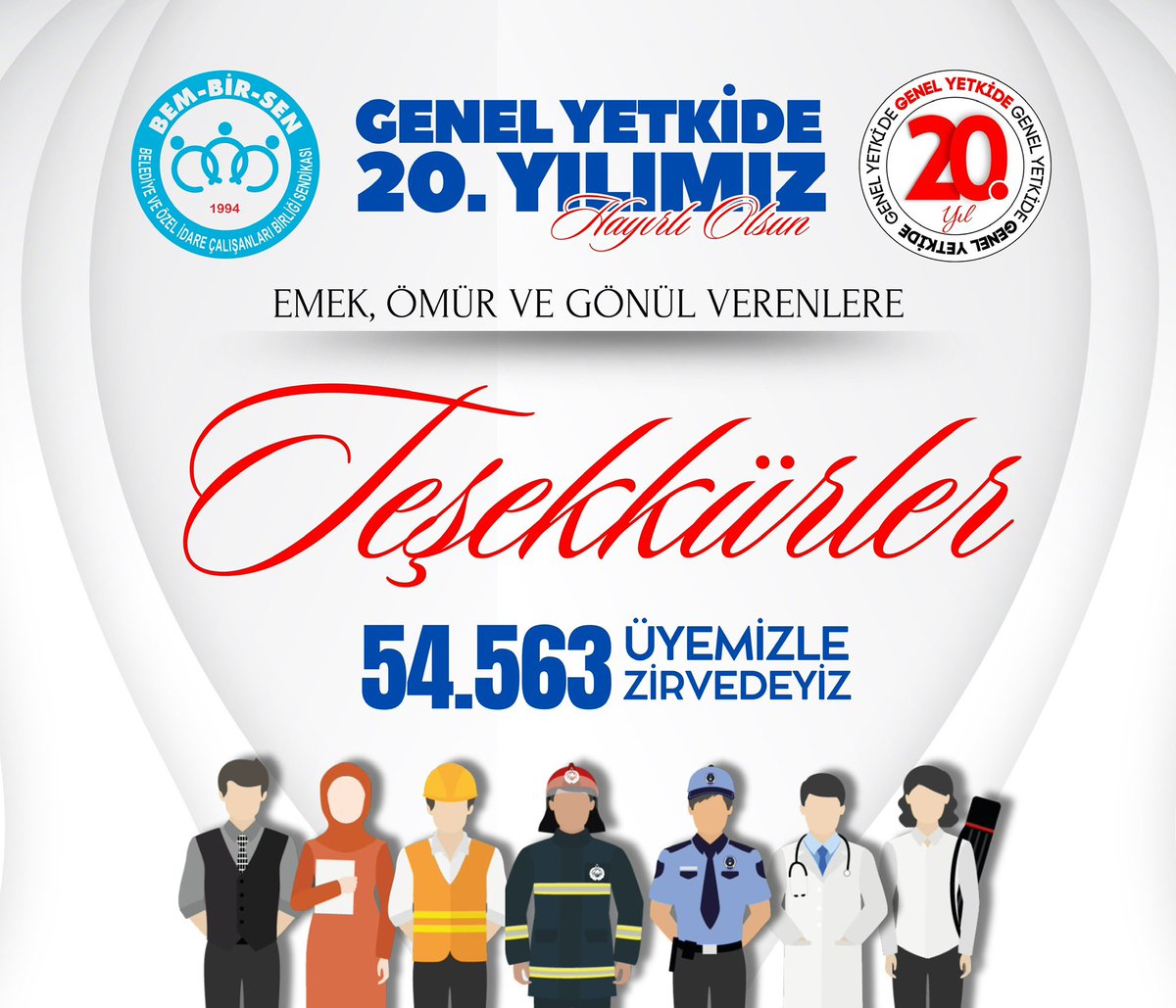 Yerel Yönetimler 
Hizmet Kolunda
Hak ve Emek 
Mücadelesinin Gür Sesi
BEM-BİR-SEN ZİRVEDE🇹🇷

“Mücadelenin Destanı, Başarının Sırrı” şiarıyla ortaya koyduğumuz kararlılık,
Yerel yönetim çalışanlarımızın teveccühü, Teşkilatımızın azmi ve gayreti, Üyelerimizin ilkeli ve dik duruşuyla
