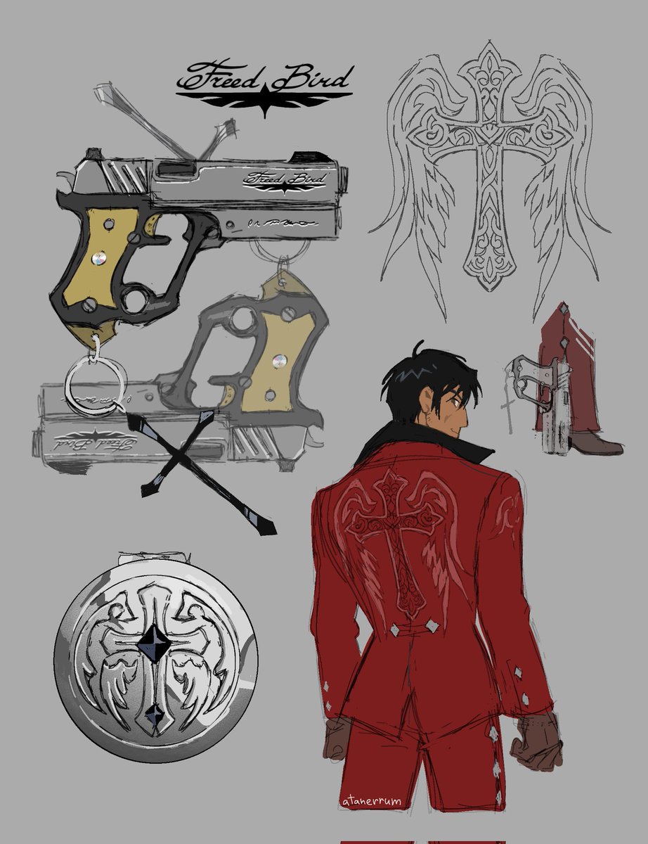 atanerrum_'s tweet image. wolfwood × jeanne mashup concepts, i call him D'Wolfwood....do you get it.... the other one and a half trigun&bayonetta fans I gathered here will get it