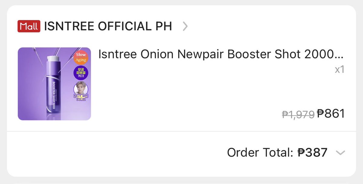 if you want to try isntree (because of jaemin hehe) , 7/7 might be a good time to purchase at a discount :) 

s.shopee.ph/5pwyiUXtqt

(there’s a store voucher and prices may vary, check nyo na lang :) i was able to buy mine at 387 a couple of days ago)