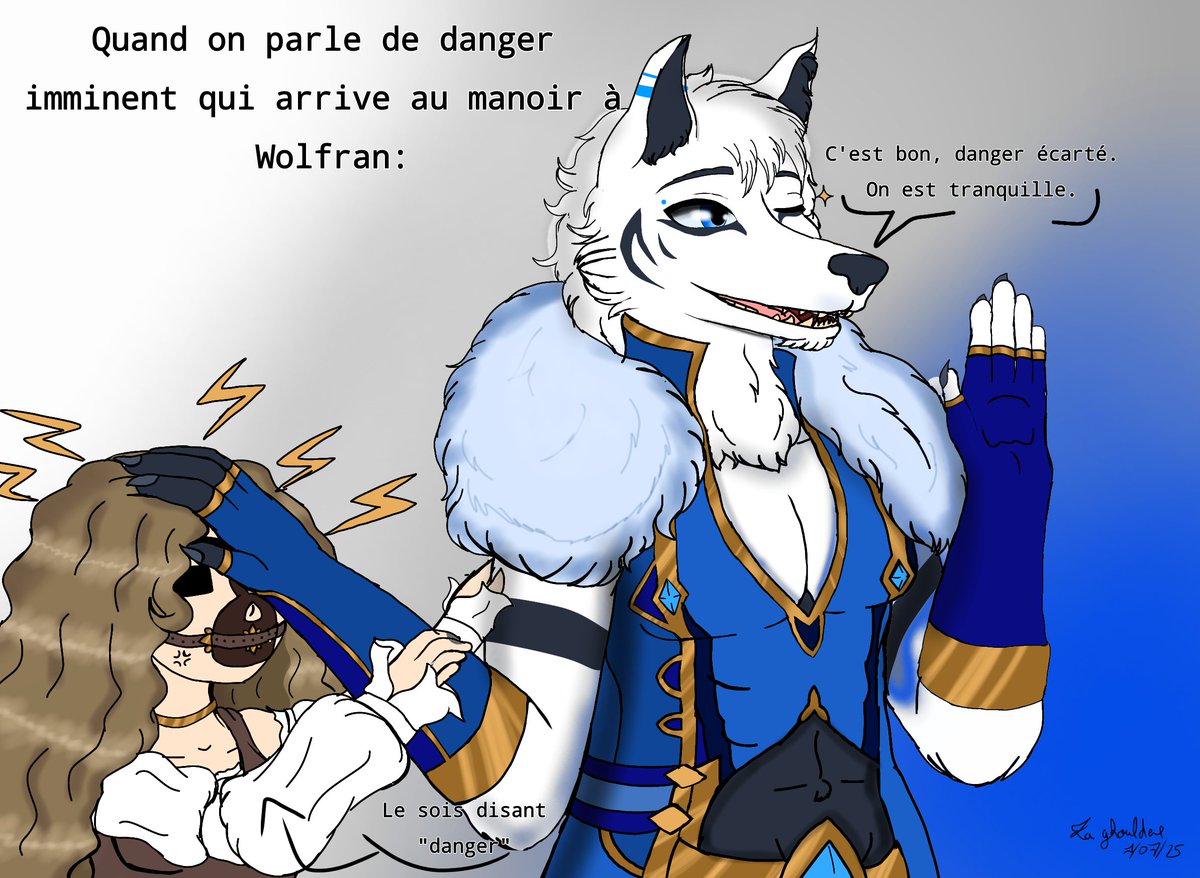 merci à <a href="/LGhouldere4955/">La ghouldere</a>  pour ce dessin, il est magnifique. Comme quoi, il ne faut pas avoir peur de venir, tout le monde est bien traité xp #DigitalArtist #artist #furryartworks #humaine #comique #amitier