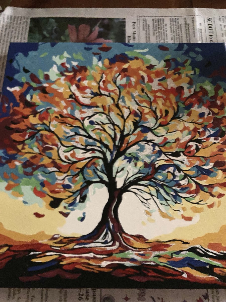 WendyAlsup's tweet image. I’ve been painting by # on break, listening to @michaeljkruger teach through the gospels using the @RTSCharlotte app. Super thankful for my seminary training there, both paid and free through the app.