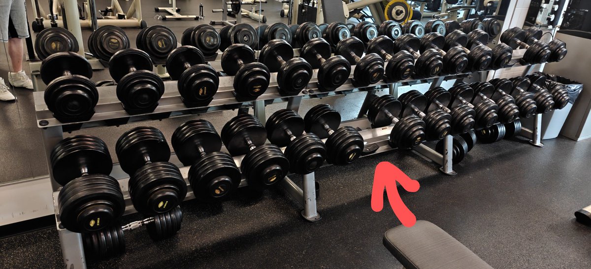 JarkkoPFC's tweet image. What's the fastest way to fix the bottom dumbbell row to be in order and have no holes? 😉