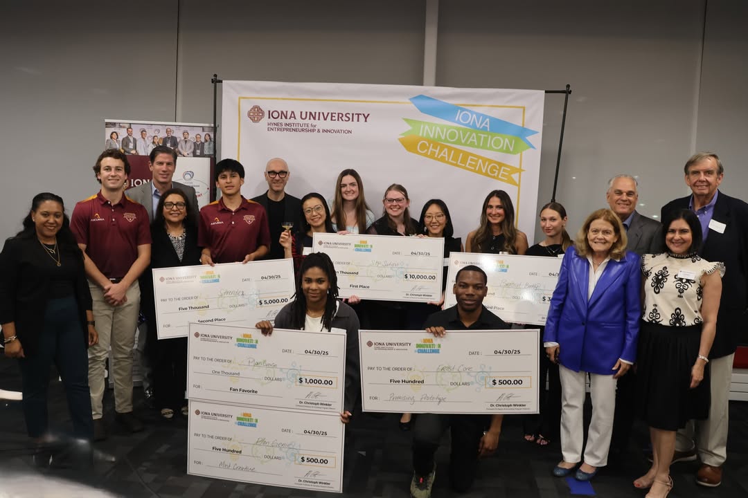 Iona University students brought their A-game to the 8th Annual Iona Innovation Challenge, pitching creative solutions to real-world problems for a chance to win $20,000 in cash prizes. 

Learn more about the 8th Annual Iona Innovation Challenge:
bit.ly/4ktFWTP